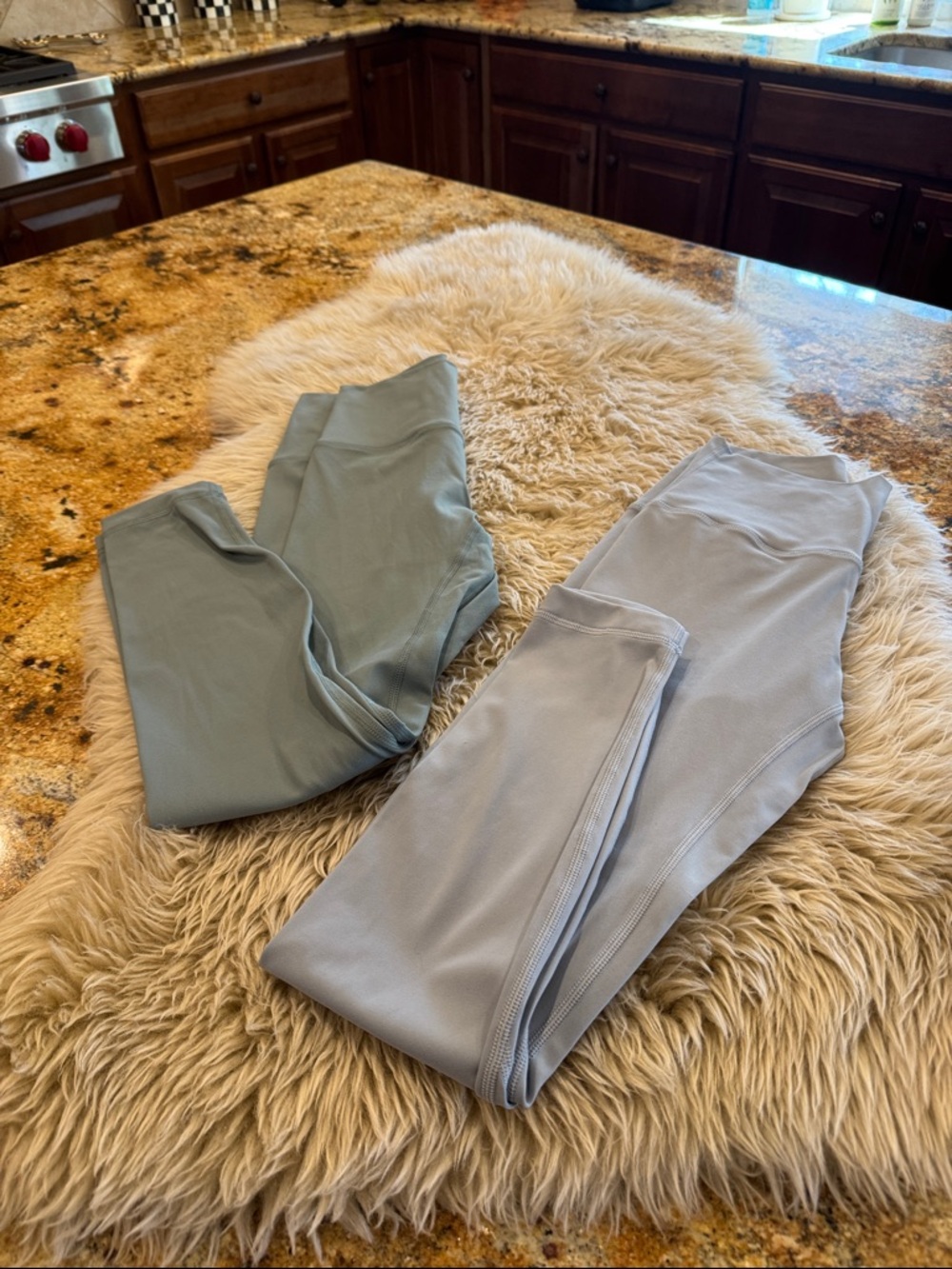 Bundle HeyNuts  leggings. Size small. Two pairs. Light grey and green colors.